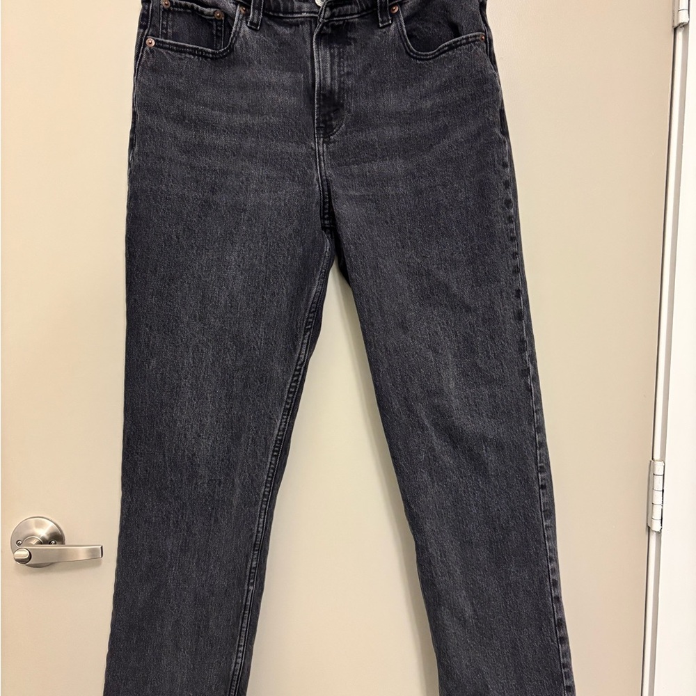 Abercrombie Curve Love 90s short mid rise straight jeans